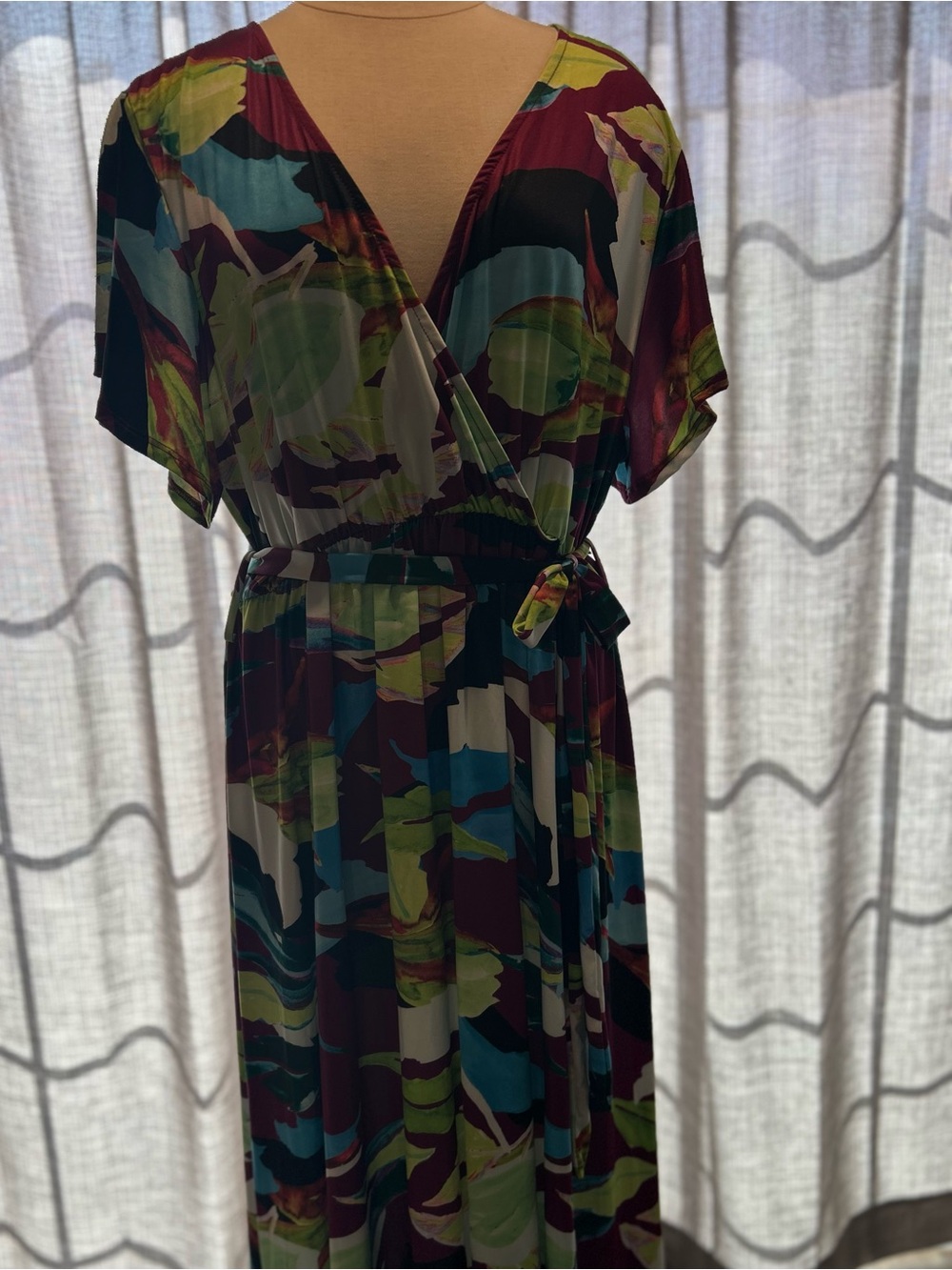 Seven7 Multi-Color Abstract Maxi Dress